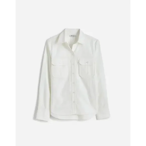 Madewell Women's Utility-Pocket Button-Up Shirt NU471 Eyelet White Size 4 NWT - Picture 5 of 5